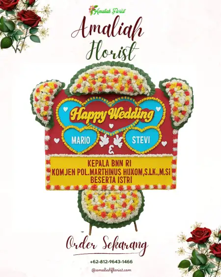 Papan Bunga Pernikahan Sukamekarsari